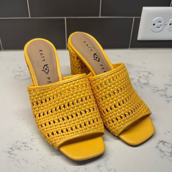 Katy Perry Collections Shoes - Katy Perry Collections Mustard Woven Wedges